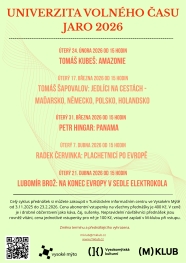 UVČ - Univerzita voln&eacute;ho času jaro 2026