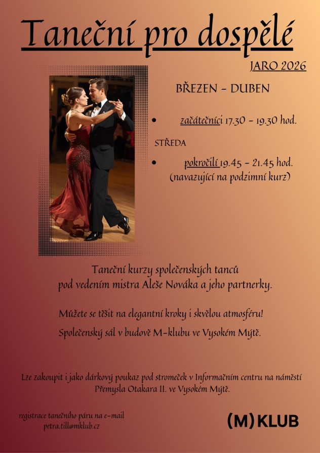 Taneční pro dospělé jaro 2026